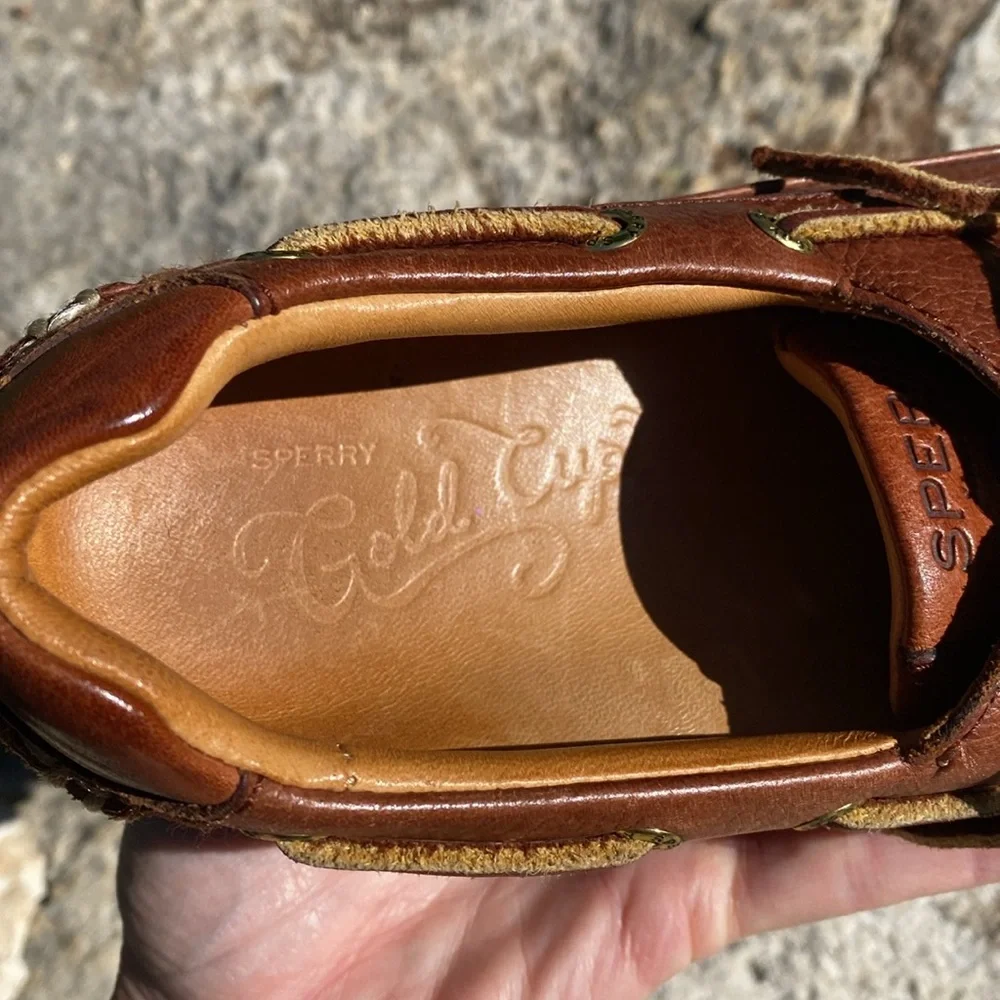 Sperry Men's Brown Leather Gold Cup 2-Eye Boat Shoes